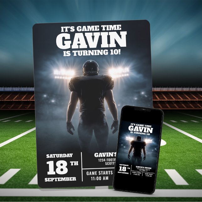Convite Festa de aniversário Personalizada de Futebol (Criador carregado)