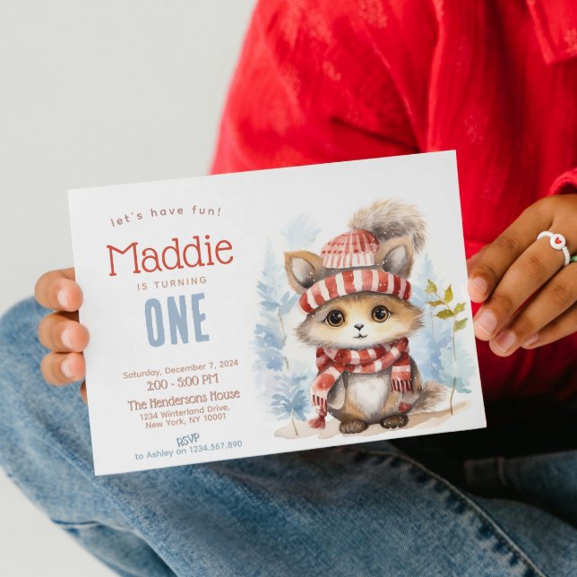 Convite Festa de aniversário Personalizada De Inverno Caiu (Criador carregado)