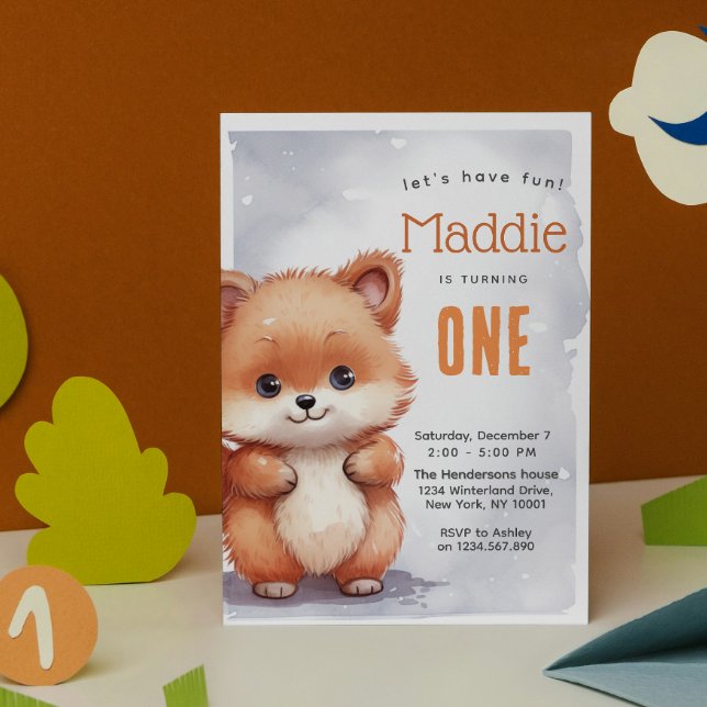 Convite Festa de aniversário Personalizada De Inverno Da R (Criador carregado)