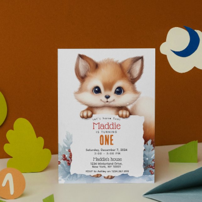 Convite Festa de aniversário Personalizada De Inverno Da R (Criador carregado)