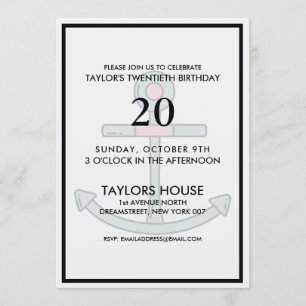 Convite Festa de aniversário Personalizada de Tendência 