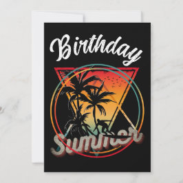 Convite Festa de Aniversário Personalizada de Verão na Pra