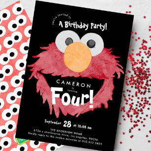 Convite Festa de Aniversário Personalizada ELMO Rua Sésamo