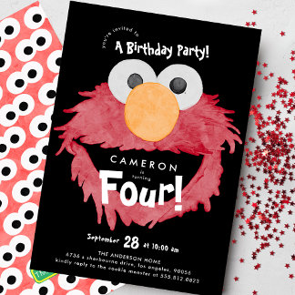 Convite Festa de Aniversário Personalizada ELMO Rua Sésamo
