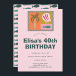 Convite Festa de aniversário PERSONALIZADA Moderna de Soir<br><div class="desc">Cartão bonito perfeito para um convite divertido! Mão fez arte para você! Perfeito para um aniversário de praia à beira-mar ou outra celebração. TOTALMENTE PERSONALIZÁVEL! Clique em "Personalizar" acima para editar o texto. Clique em "editar usando a ferramenta design" para ajustar as fontes, cores e posicionamentos e para excluir o...</div>