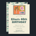 Convite Festa de aniversário PERSONALIZADA Moderna de Soir<br><div class="desc">Cartão bonito perfeito para um convite divertido! Mão fez arte para você! Perfeito para um aniversário de praia à beira-mar ou outra celebração. TOTALMENTE PERSONALIZÁVEL! Clique em "Personalizar" acima para editar o texto. Clique em "editar usando a ferramenta design" para ajustar as fontes, cores e posicionamentos e para excluir o...</div>