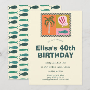 Convite Festa de aniversário PERSONALIZADA Moderna de Soir