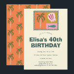 Convite Festa de aniversário PERSONALIZADA Moderna de Soir<br><div class="desc">Cartão bonito perfeito para um convite divertido! Mão fez arte para você! Perfeito para um aniversário de praia à beira-mar ou outra celebração. TOTALMENTE PERSONALIZÁVEL! Clique em "Personalizar" acima para editar o texto. Clique em "editar usando a ferramenta design" para ajustar as fontes, cores e posicionamentos e para excluir o...</div>