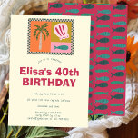 Convite Festa de aniversário PERSONALIZADA Moderna de Soir<br><div class="desc">Cartão bonito perfeito para um convite divertido! Mão fez arte para você! Perfeito para um aniversário de praia à beira-mar ou outra celebração. TOTALMENTE PERSONALIZÁVEL! Clique em "Personalizar" acima para editar o texto. Clique em "editar usando a ferramenta design" para ajustar as fontes, cores e posicionamentos e para excluir o...</div>