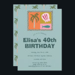 Convite Festa de aniversário PERSONALIZADA Moderna de Soir<br><div class="desc">Cartão bonito perfeito para um convite divertido! Mão fez arte para você! Perfeito para um aniversário de praia à beira-mar ou outra celebração. TOTALMENTE PERSONALIZÁVEL! Clique em "Personalizar" acima para editar o texto. Clique em "editar usando a ferramenta design" para ajustar as fontes, cores e posicionamentos e para excluir o...</div>