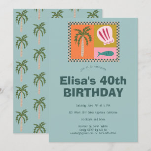 Convite Festa de aniversário PERSONALIZADA Moderna de Soir