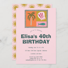 Convite Festa de aniversário PERSONALIZADA Moderna de Soir