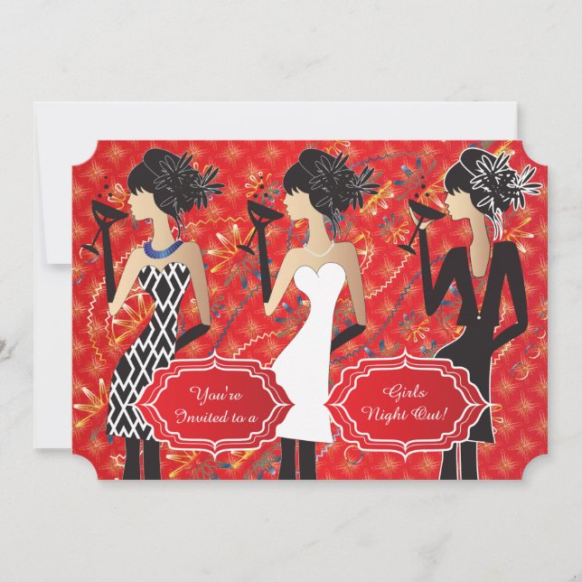 Convite Festa de Aniversário Personalizada para Meninas (Frente)