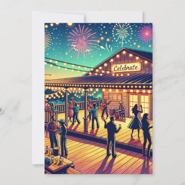 Convite Festa de Aniversário Personalizada para Qualquer O (Frente)