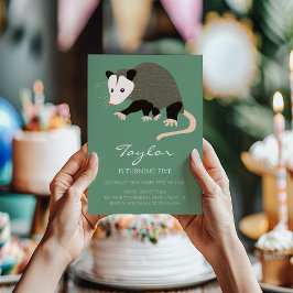 Convite Festa de Aniversário Personalizada Possum Opossum