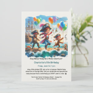 Convite Festa de aniversário Pirata