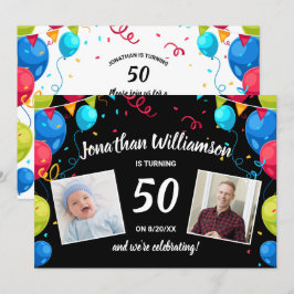 Convite Festa de aniversário por Correio Enviar uma Colage