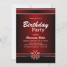 Festa de aniversário Preta e Vermelha