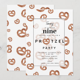 Convite Festa de aniversário Pretzel de Mola Salgada