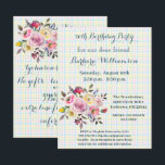 Convite Festa de aniversário Qualquer Flor De Aquarela Ida<br><div class="desc">NOTA: MUDE O ANO COMO ADEQUADO! Belo cartão de convite de aniversário para um amigo especial; adorável olhar com flores de aquarela e um fundo texturizado macio. Gentil, colorido e alegre — será muito apreciado. Muito para personalizar este convite e será apropriado para qualquer idade com uma simples mudança de...</div>