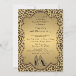 Convite Festa de aniversário, qualquer idade, Calçados de 