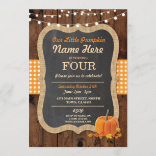 Convite Festa de aniversário que da queda da abóbora TODA