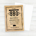 Convite Festa de aniversário Rastreada de Suínos Russos<br><div class="desc">O convite de aniversário para CHURRASCO/churrasco casual apresenta um motivo de porco,  texto personalizado na moda em fontes ocidentais e modernas,  sotaques estelares e um esquema de cores de preto em um fundo neutro do que com uma aparência texturizada de papel de linho rústico / burlap vintage.</div>