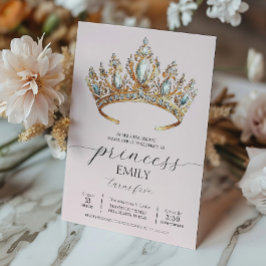 Convite Festa de aniversário Real Princesa Coroa