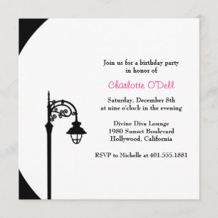 Convite festa de aniversário retrô/vintage