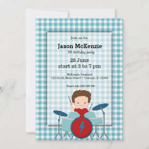 Convite Festa de aniversário Rock Star