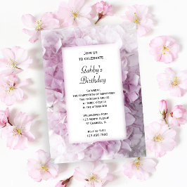 Convite Festa de aniversário Rosa das Flores da Hipodrangi