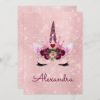 Festa de aniversário rosa Dourada cintilante brilh