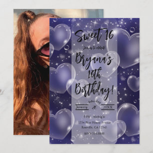 Convite Festa de Aniversário Rosa Menina Bubblegum Coração