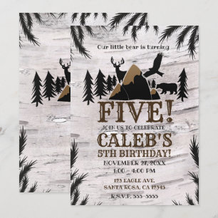 Convite Festa de Aniversário Rústica ao Ar Livre com Bétul