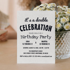 Convite Festa de aniversário Rústica Clássica