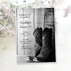 Convite Festa de aniversário rústica do celeiro do doce 