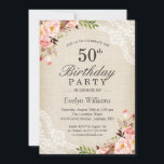 Convite Festa de aniversário Rústica Floral do Colar de Iv<br><div class="desc">Crie seu convite perfeito com este modelo pré-projetado, você pode personalizá-lo facilmente para ser exclusivamente seu. Para mais personalização, clique no link "personalizar mais" e use nossa ferramenta de design fácil de usar para modificar este modelo. Se você preferir papéis mais espessos / Término da Matriz, talvez considere escolher o...</div>
