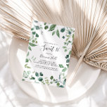 Convite Festa de aniversário Script Green Foliage Sweet 16<br><div class="desc">Este guião convite de aniversário 16 de folhagem verde é perfeito para um aniversário moderno. O design apresenta galhos e folhas botânicas elegantes e desenhadas a aquarela,  desenhadas à mão,  em belos buquês e padrões geométricos.</div>