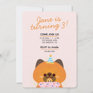 Convite Festa de aniversário Simples e Bonita