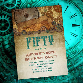 Convite Festa de aniversário Steampunk - Ursos de Papel An