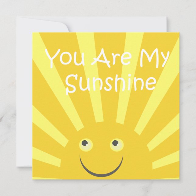 Convite Festa de aniversário Sunshine (Frente)