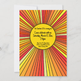 Convite Festa de aniversário Sunshines, comemore conosco