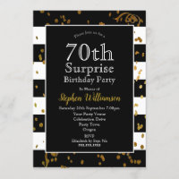 Festa de Aniversário Surpresa de 70 anos Preta e D