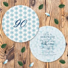 Convite Festa de Aniversário Surpresa de 90 anos com Hortê