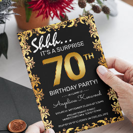 Convite Festa de Aniversário Surpresa dos 70 Anos com Esti