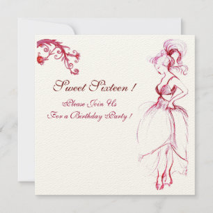 Convite FESTA DE ANIVERSÁRIO SWEET 16 MONOGRAMA Redemoinho