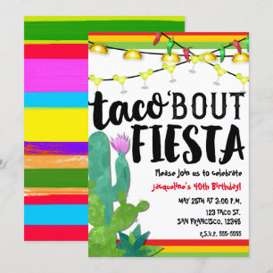 Convite FESTA DE ANIVERSÁRIO TACO BOUT FIESTA Cinco De May