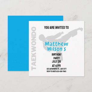 Convite Festa de aniversário Taekwondo, Jogador do Taekwon