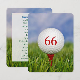 Convite Festa de Aniversário tema de Golfe para qualquer i