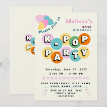 Festa de aniversário tema música pop coreana K-pop